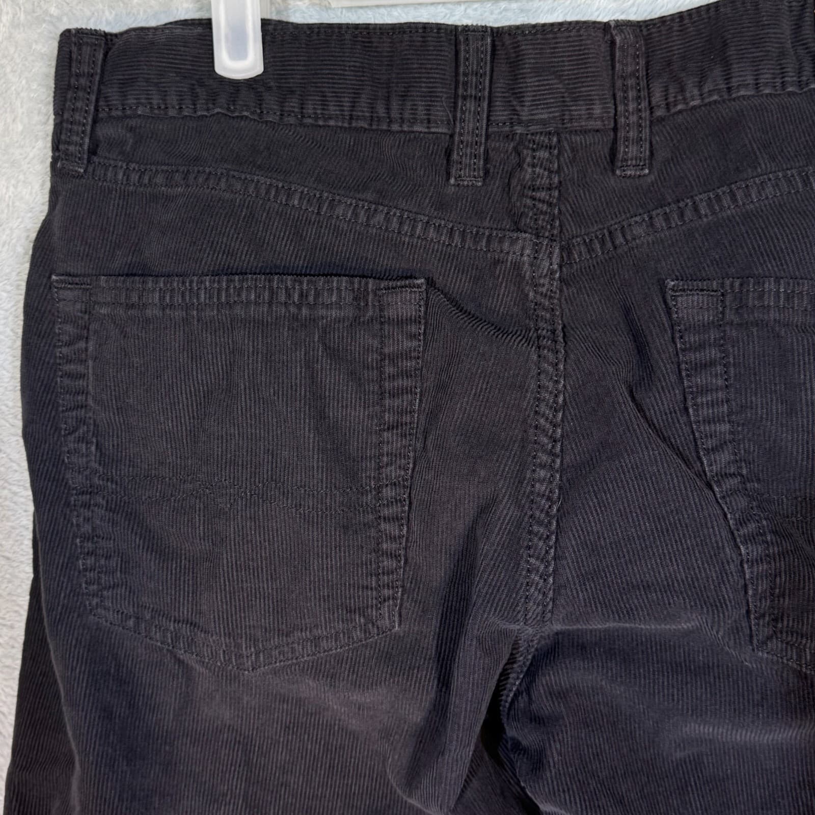 Lucky Brand 361 Vintage Straight Mens 34x32 Black Corduroy Jeans - Thumbnail 6