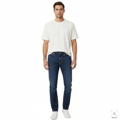 Levis 512 Jeans Mens 30x30 Blue Dark Wash Slim Tapered Stretch Denim Zip Fly - Thumbnail 4