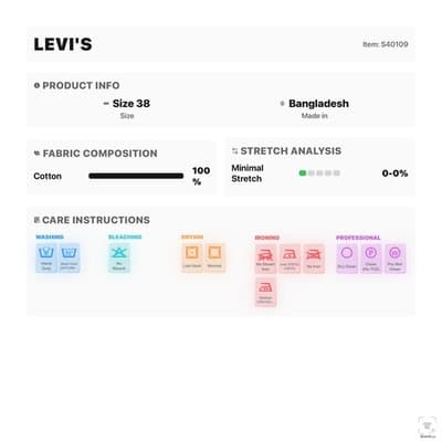 Levis 569 Jeans Mens 38x32 Blue Medium Wash Distressed Relaxed Denim Zip Fly - Thumbnail 19