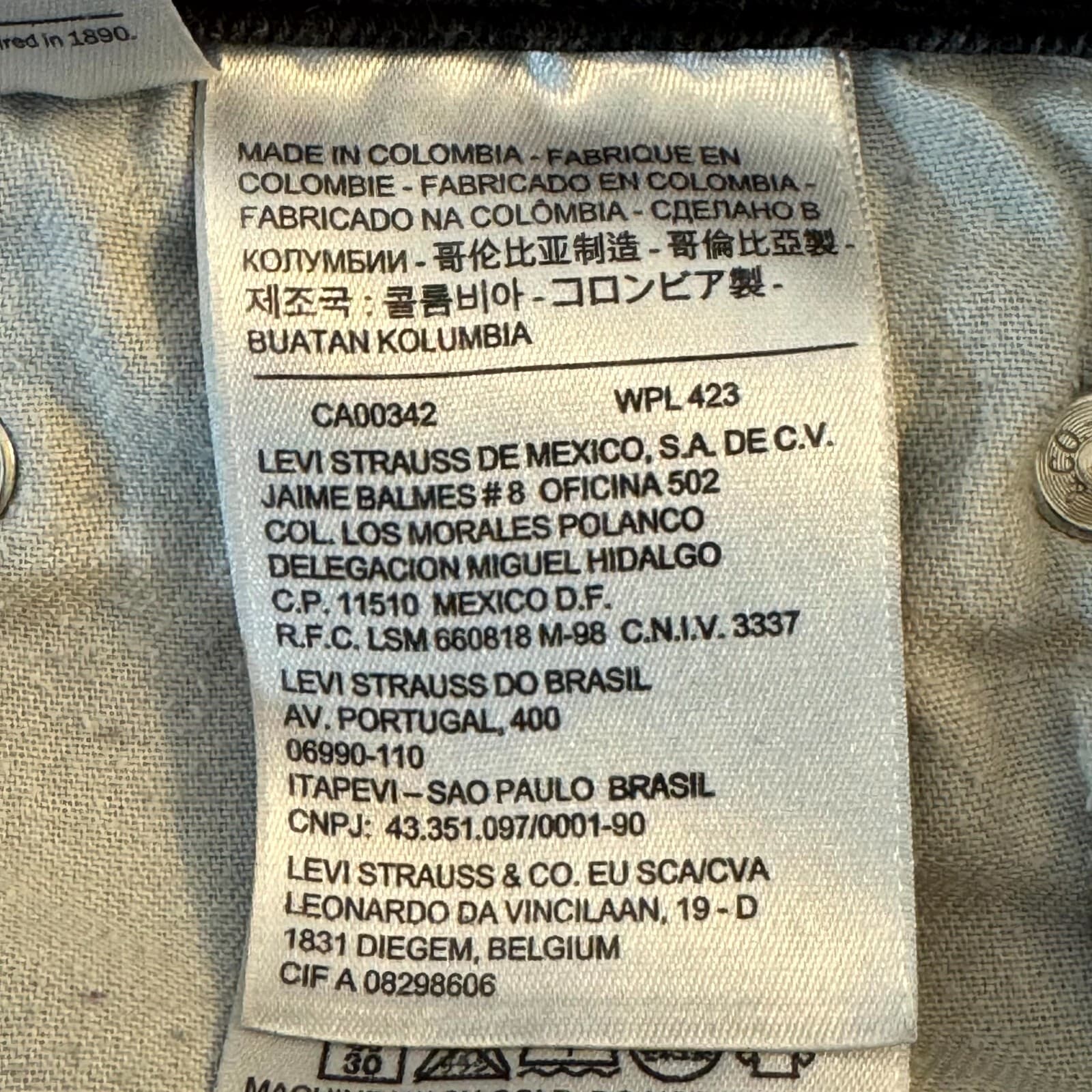 Levi's 559 Jeans Mens 31x30 Black Denim Relaxed Straight Mid Rise Stretch Zip - Thumbnail 6