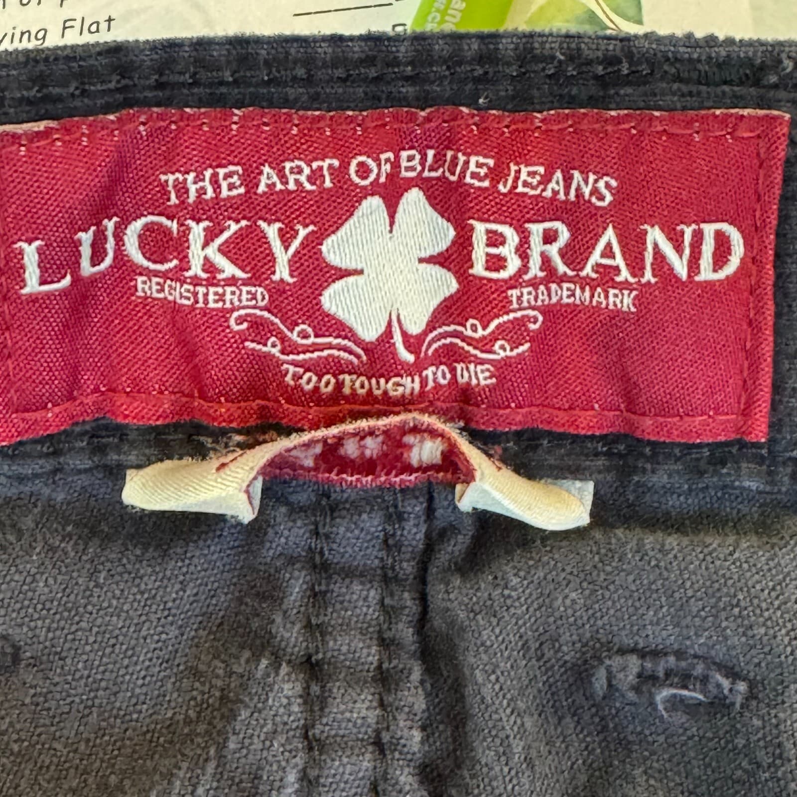 Lucky Brand 361 Vintage Straight Mens 34x32 Black Corduroy Jeans - Thumbnail 15