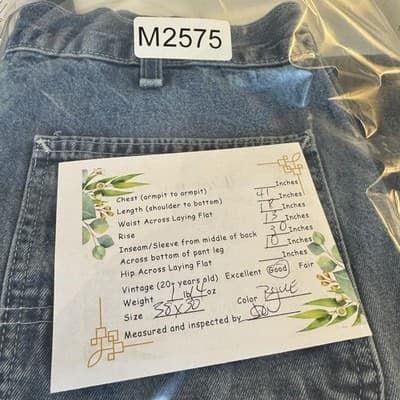 Carhartt Jeans Mens 38x30 Blue Denim B13-DST Loose Original Fit Workwear Utility - Thumbnail 8