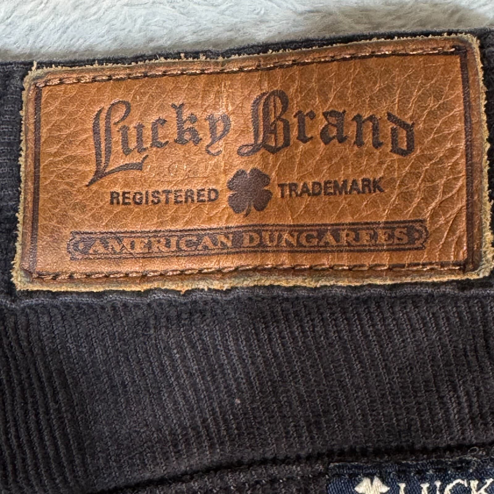 Lucky Brand 361 Vintage Straight Mens 34x32 Black Corduroy Jeans - Thumbnail 10