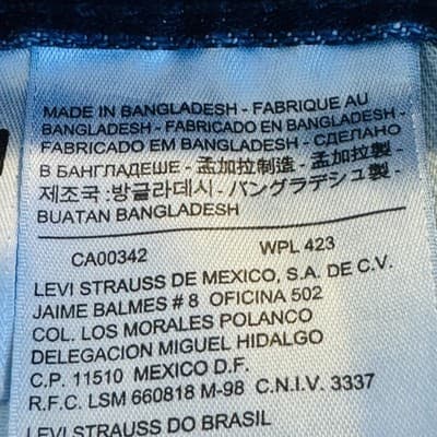 Levis 569 Jeans Mens 38x32 Blue Medium Wash Distressed Relaxed Denim Zip Fly - Thumbnail 13