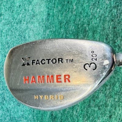 Vintage X Factor Hammer 3 20° Hybrid Mens RH SmartShaft Red Black Golf Club - Image 1