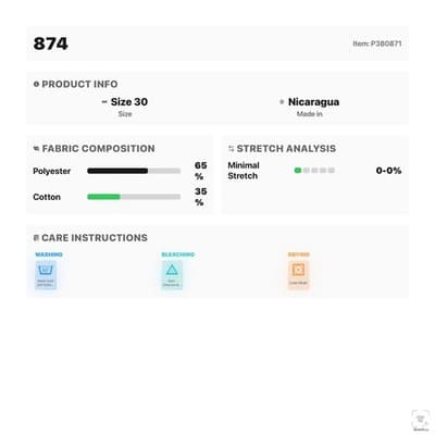 Dickies 874 Original Fit Jeans Mens 30x34 Black Straight Canvas Zip Fly - Thumbnail 13