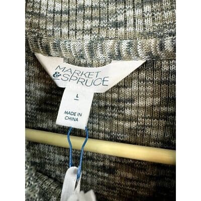 Market & Spruce Sweater Women's L Green Knit Pullover Turtleneck Cozy Soft W 36 - Thumbnail 4