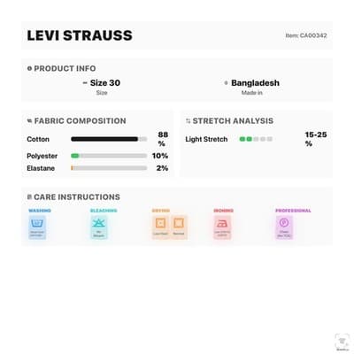 Levis 512 Jeans Mens 30x30 Blue Dark Wash Slim Tapered Stretch Denim Zip Fly - Thumbnail 14