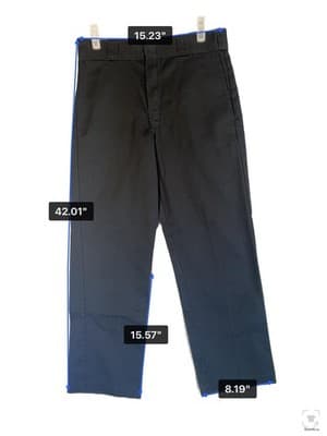 Dickies 874 Original Fit Jeans Mens 30x34 Black Straight Canvas Zip Fly - Thumbnail 11