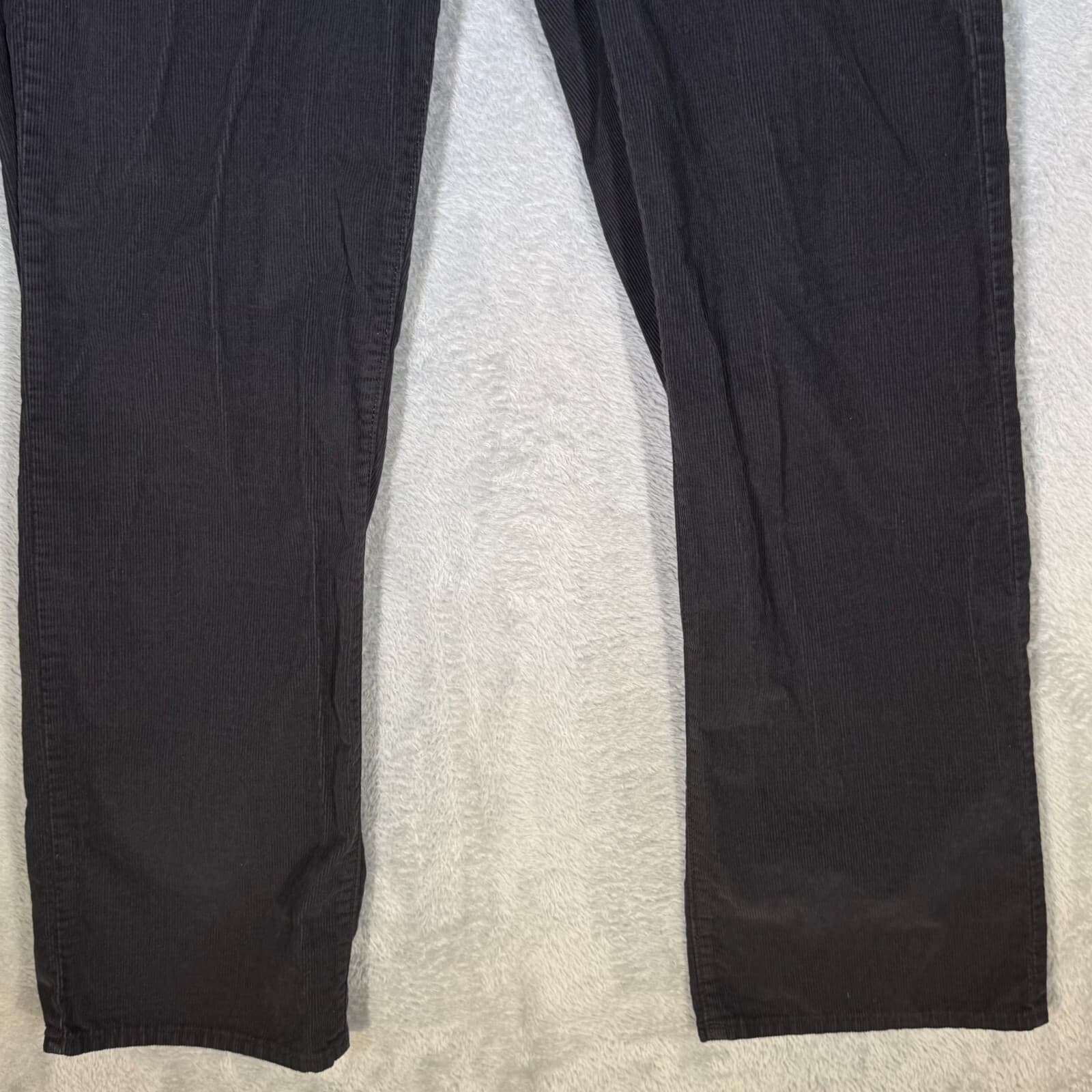 Lucky Brand 361 Vintage Straight Mens 34x32 Black Corduroy Jeans - Thumbnail 5