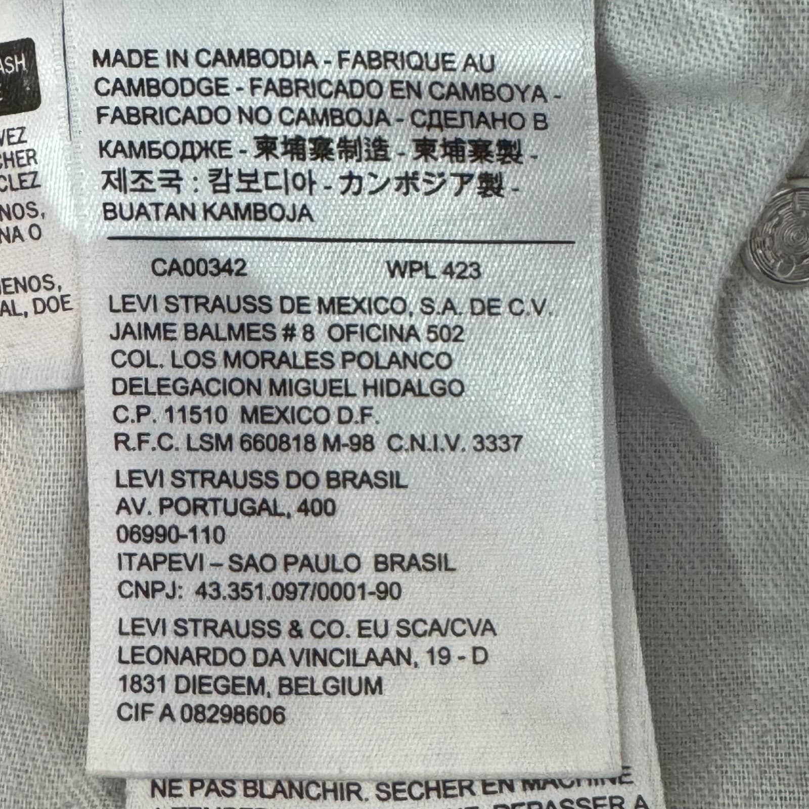 Levis 505 Jeans Mens 33x32 Black Regular Fit Straight Leg Denim Zip Fly Classic - Thumbnail 11