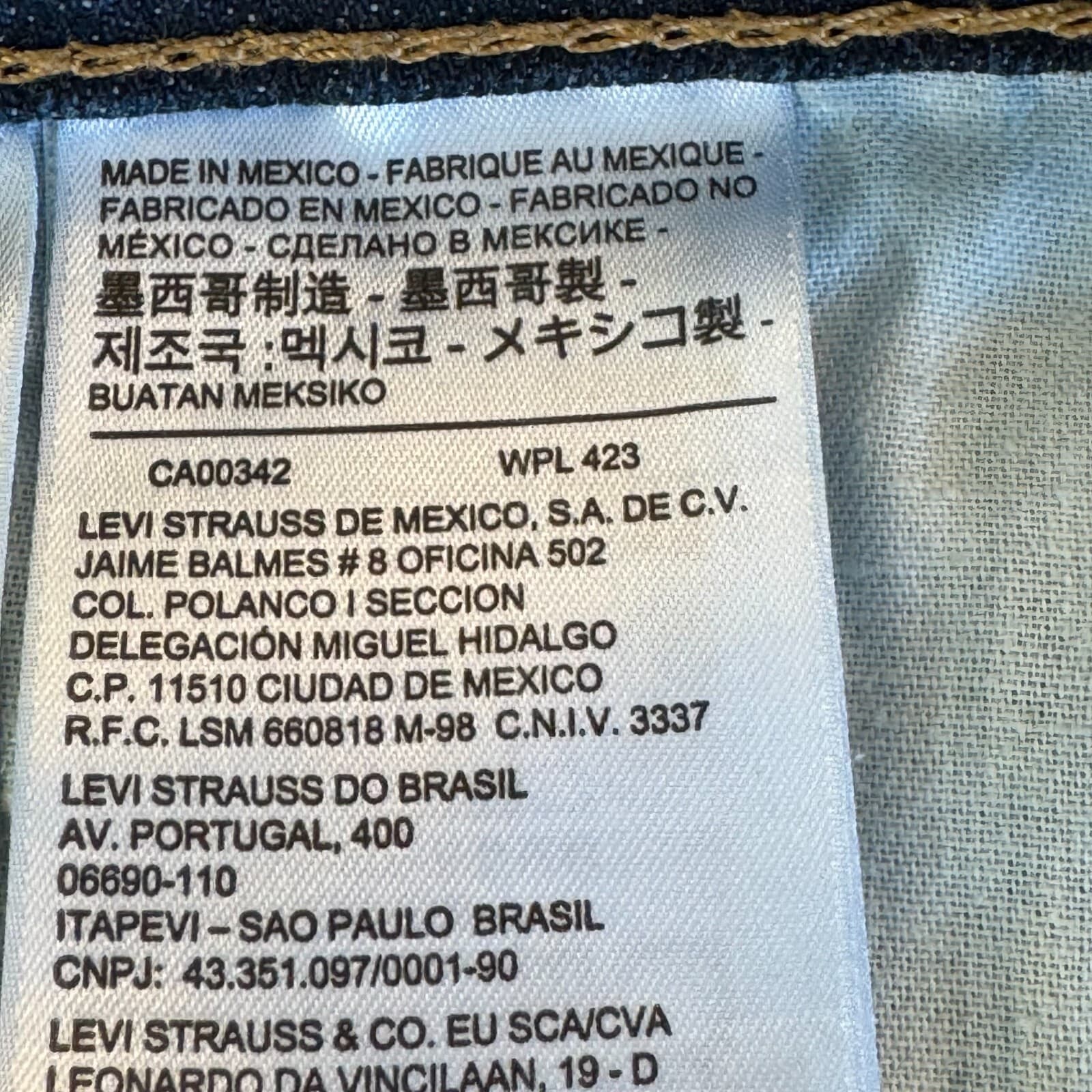 Levi’s 541 Mens Jeans 40x32 Blue Denim Stretch Athletic Fit Straight - Thumbnail 11