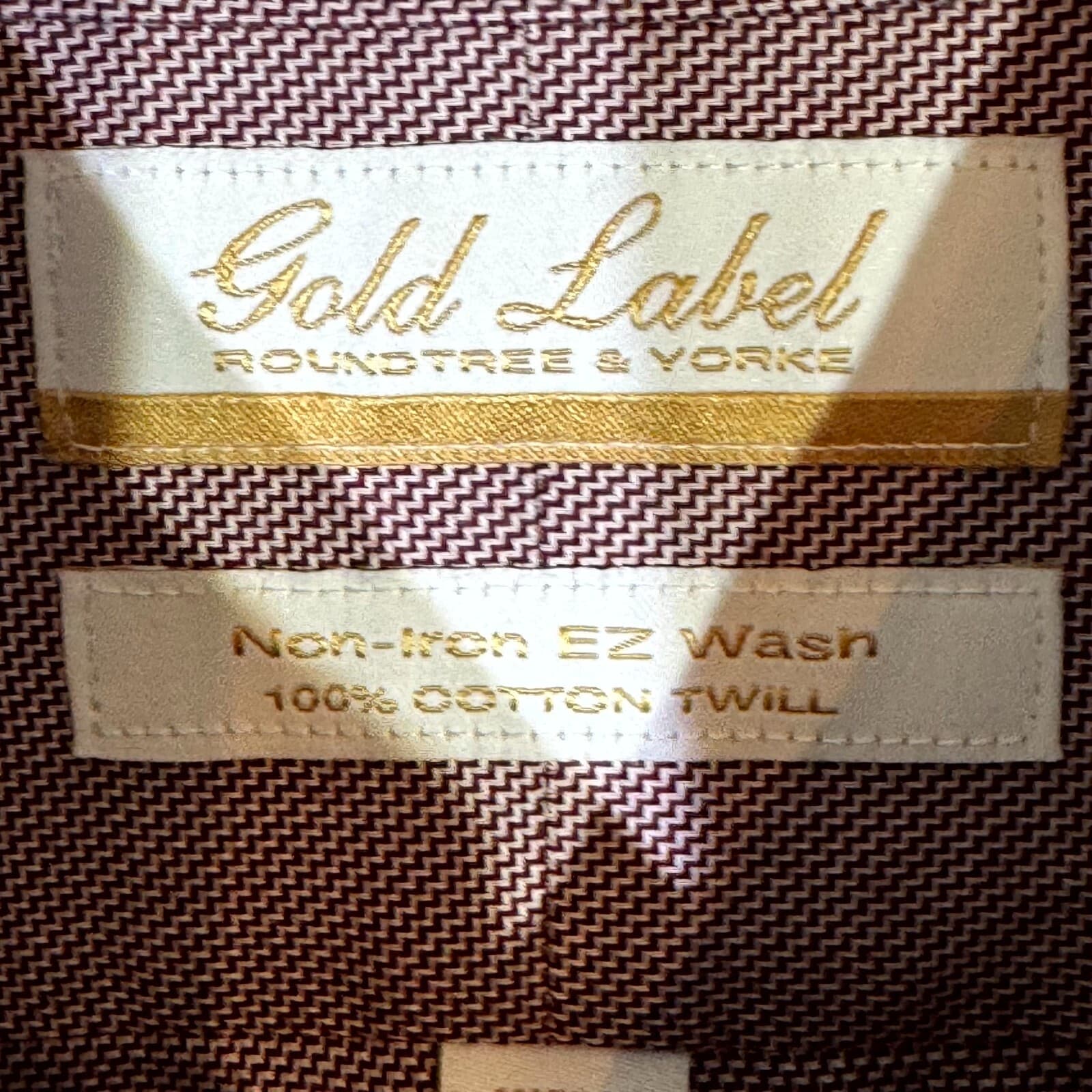 Gold Label Shirt Mens 16 33 Red Fitted Dress Shirt 100 Percent Cotton Career - Thumbnail 8