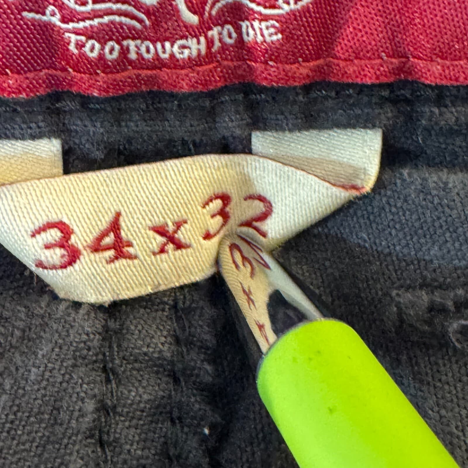 Lucky Brand 361 Vintage Straight Mens 34x32 Black Corduroy Jeans - Thumbnail 16