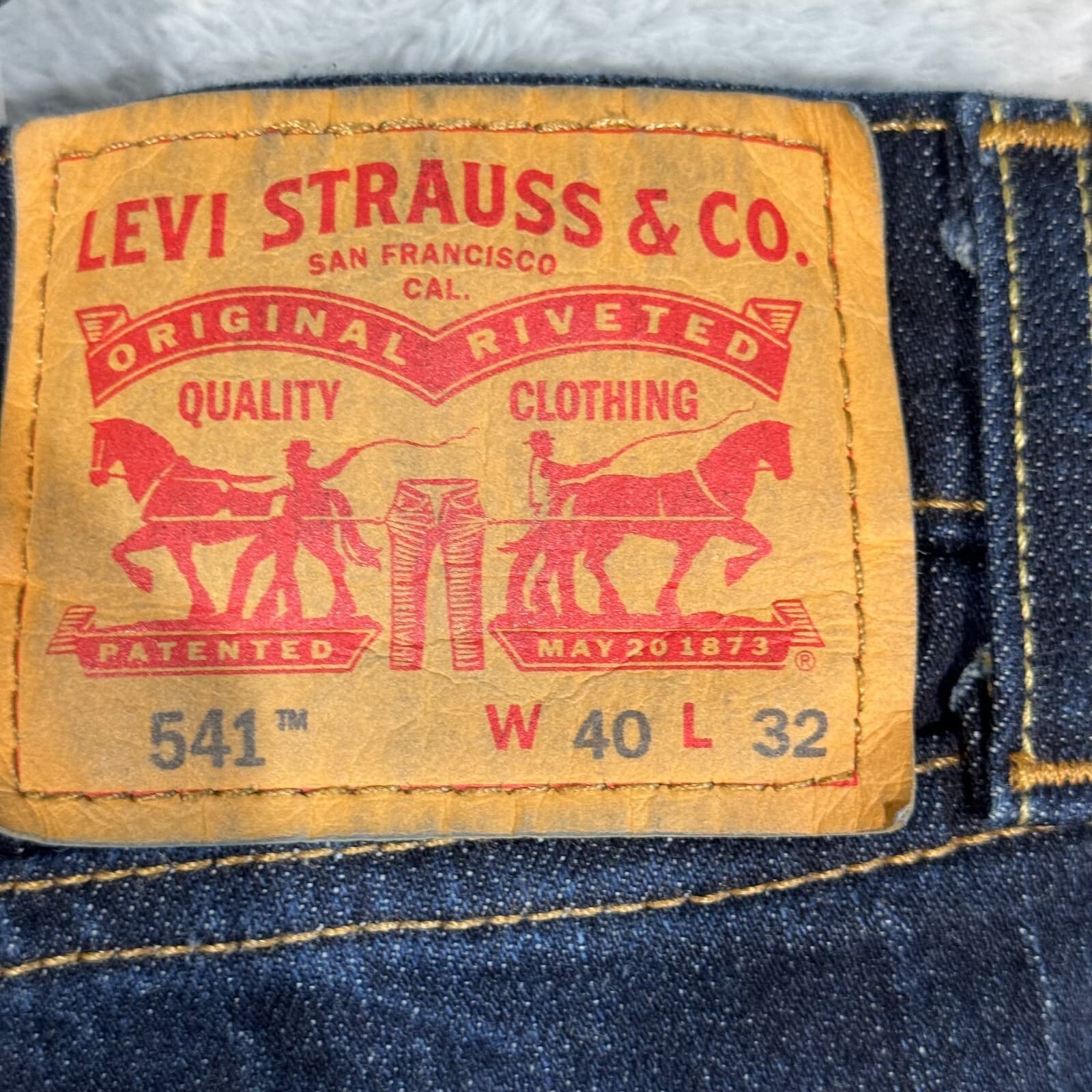 Levi’s 541 Mens Jeans 40x32 Blue Denim Stretch Athletic Fit Straight - Thumbnail 9