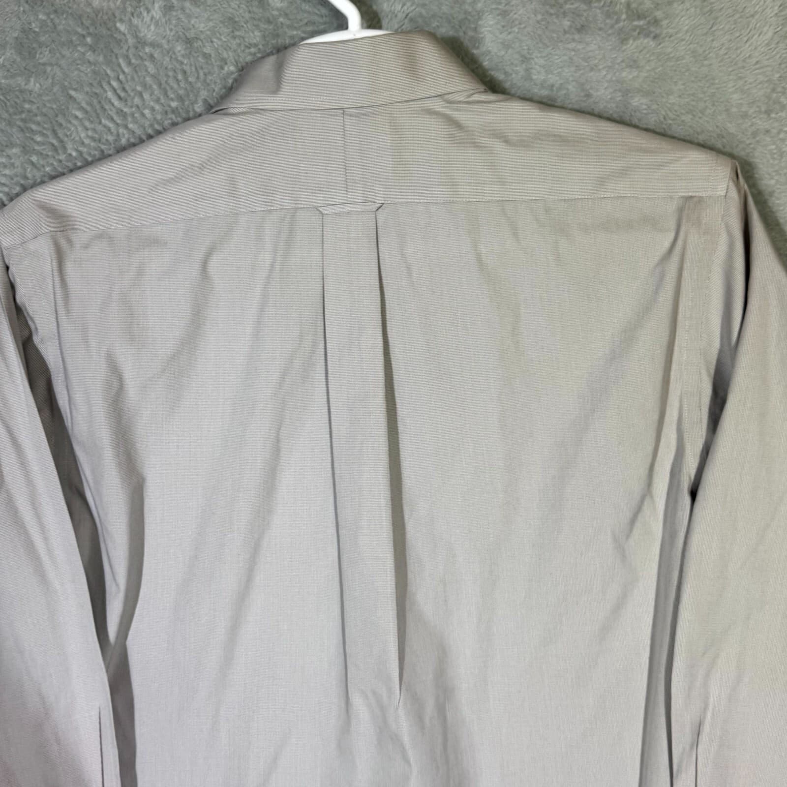 Gold Label Shirt Mens 16 33 Gray Fitted Dress Shirt 100 Percent Cotton Career - Thumbnail 11