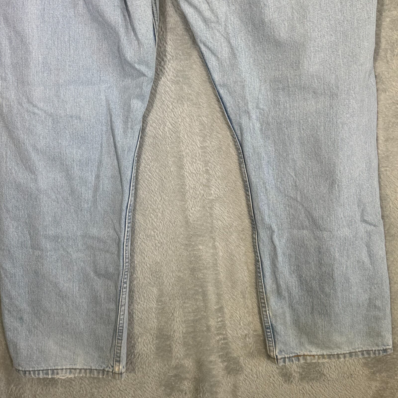 Levis 505 Jeans Mens 36x30 Light Wash Regular Fit Straight Leg Denim Classic - Thumbnail 9