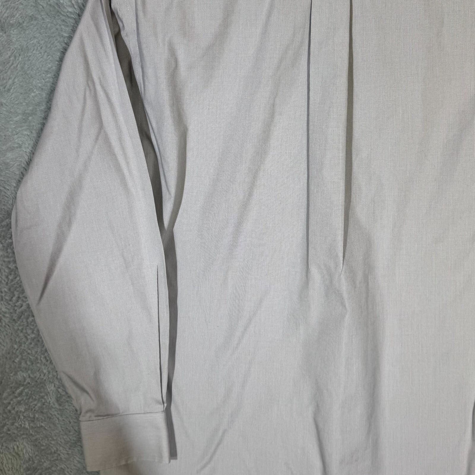 Gold Label Shirt Mens 16 33 Gray Fitted Dress Shirt 100 Percent Cotton Career - Thumbnail 10