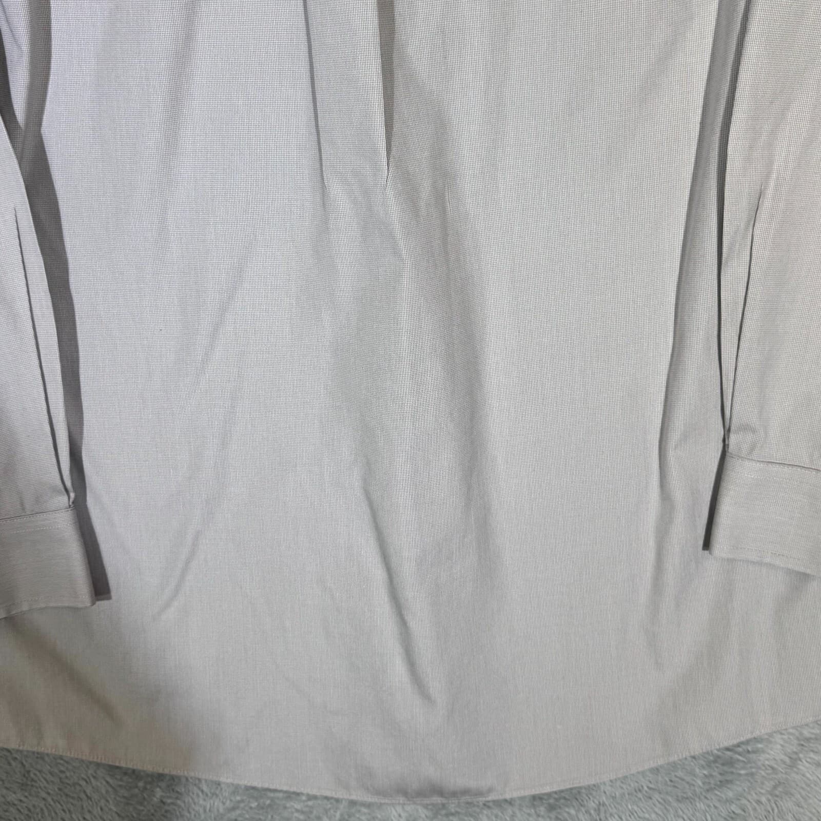 Gold Label Shirt Mens 16 33 Gray Fitted Dress Shirt 100 Percent Cotton Career - Thumbnail 13