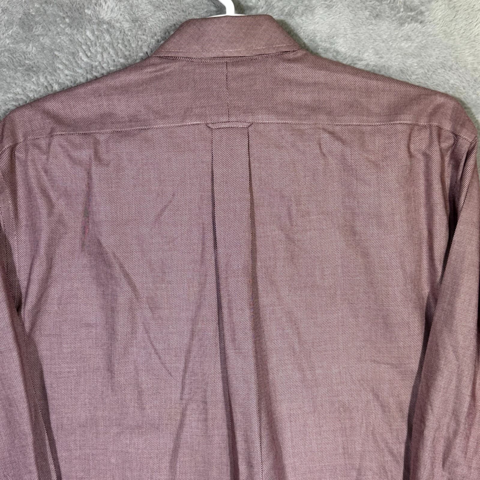 Gold Label Shirt Mens 16 33 Red Fitted Dress Shirt 100 Percent Cotton Career - Thumbnail 12