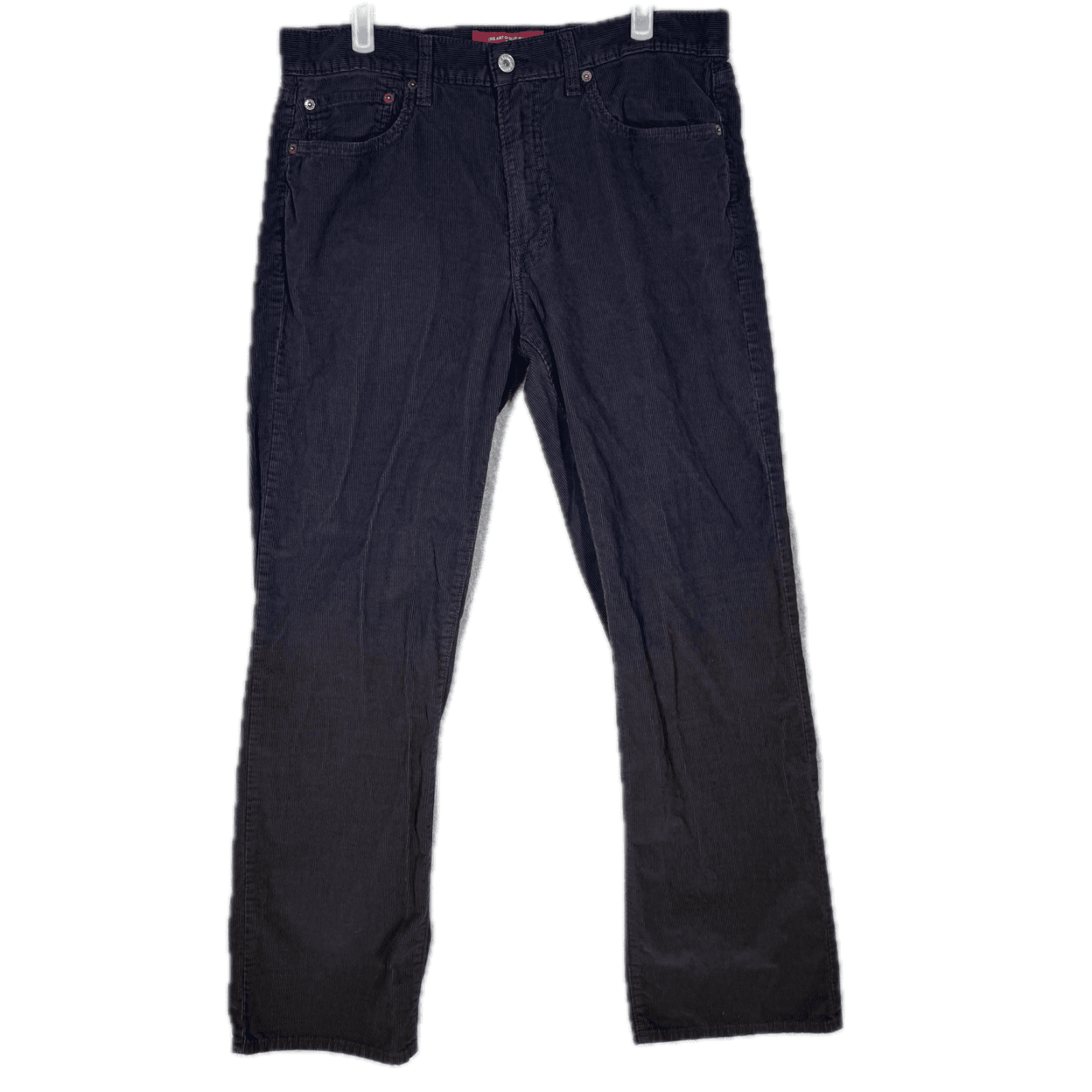 Lucky Brand 361 Vintage Straight Mens 34x32 Black Corduroy Jeans - Image 1