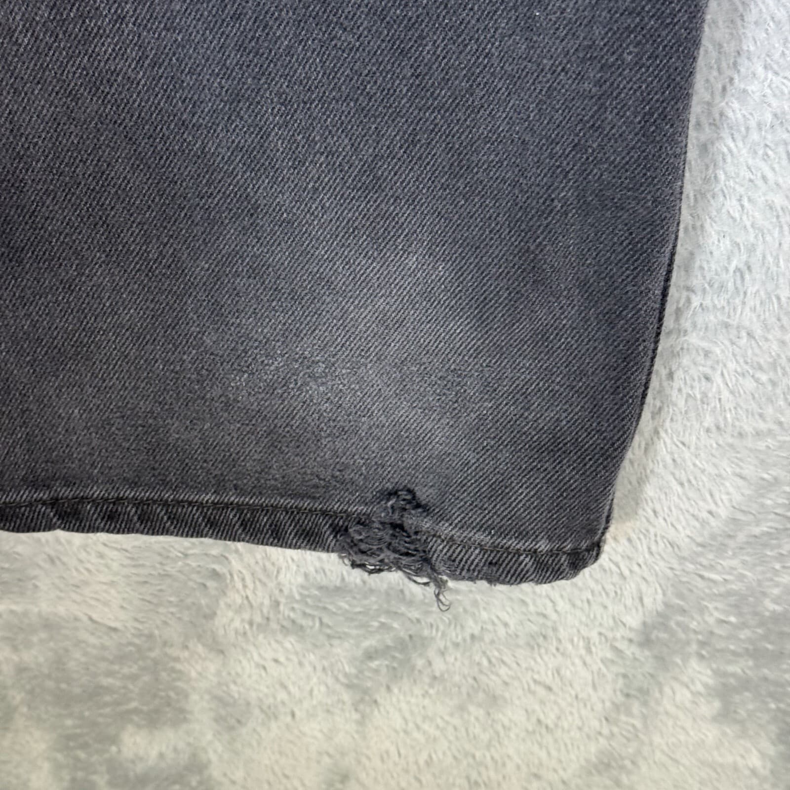 Levi's 550 Jeans Mens 42x30 Black Denim Relaxed Fit Tapered Leg Mid Rise Zip Fly - Thumbnail 3