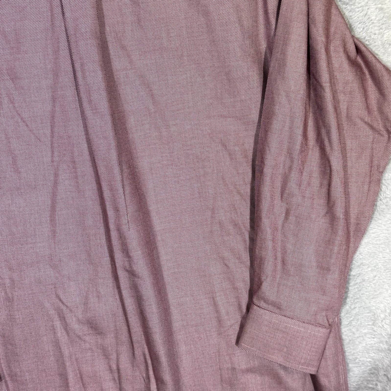 Gold Label Shirt Mens 16 33 Red Fitted Dress Shirt 100 Percent Cotton Career - Thumbnail 13