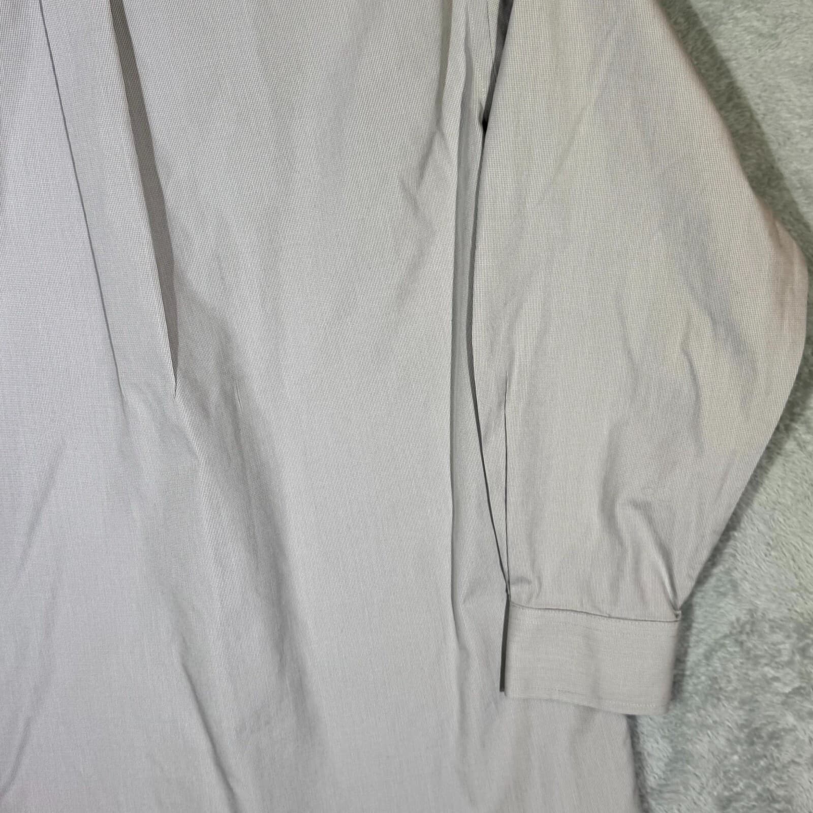 Gold Label Shirt Mens 16 33 Gray Fitted Dress Shirt 100 Percent Cotton Career - Thumbnail 12