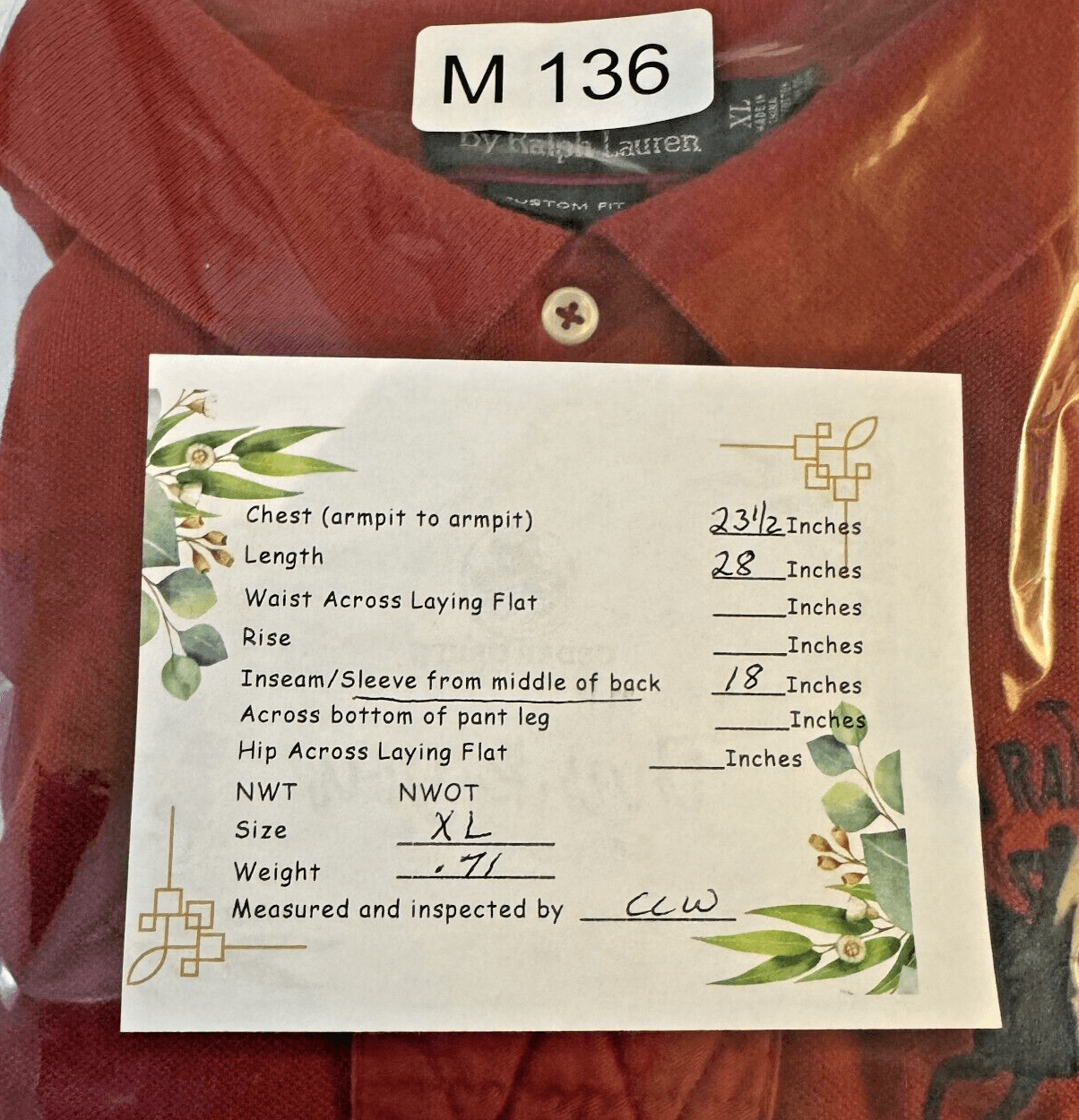 Polo Ralph Lauren Men’s XL Red Big Pony Logo Polo Shirt Short Sleeve 100% Cotton - Thumbnail 7