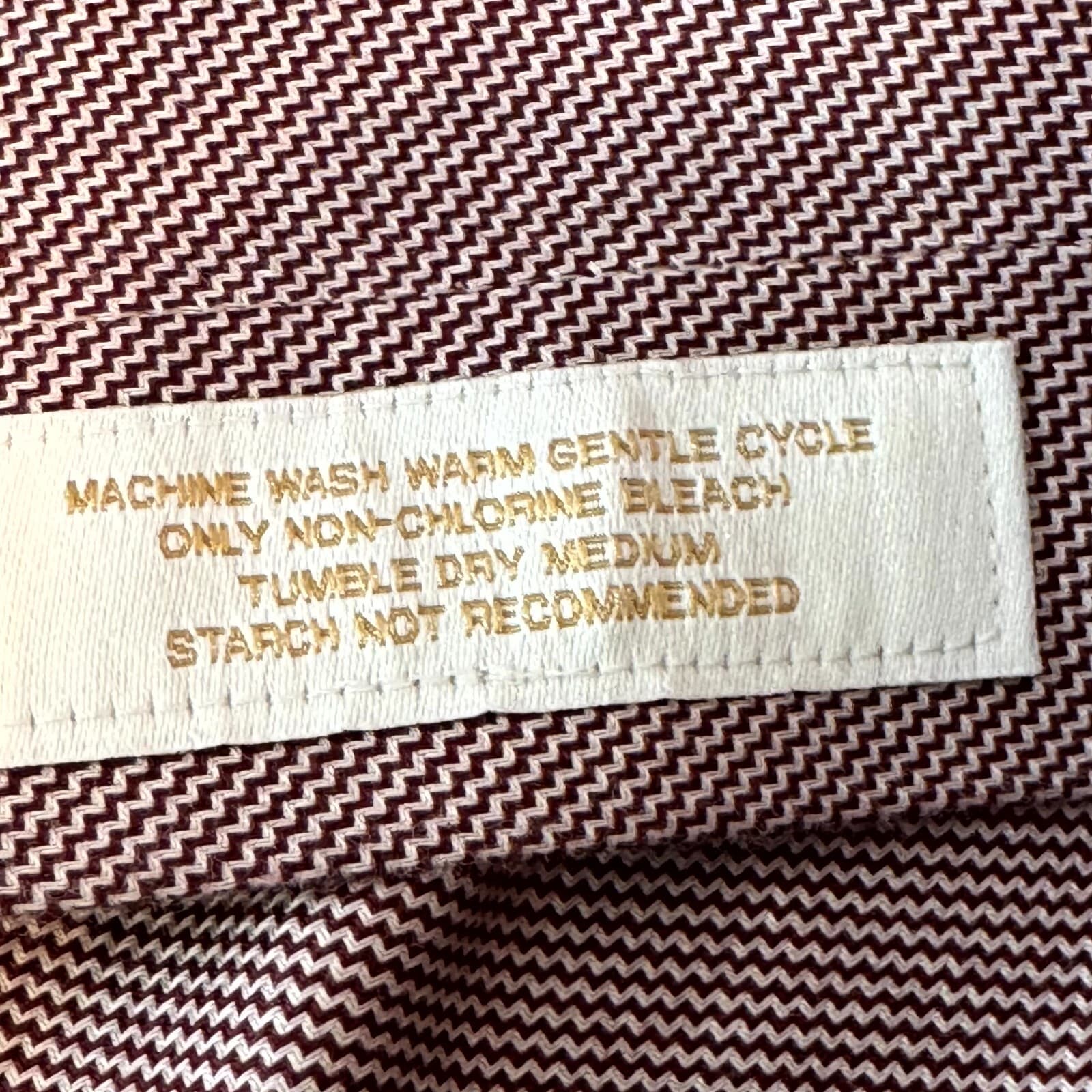 Gold Label Shirt Mens 16 33 Red Fitted Dress Shirt 100 Percent Cotton Career - Thumbnail 15