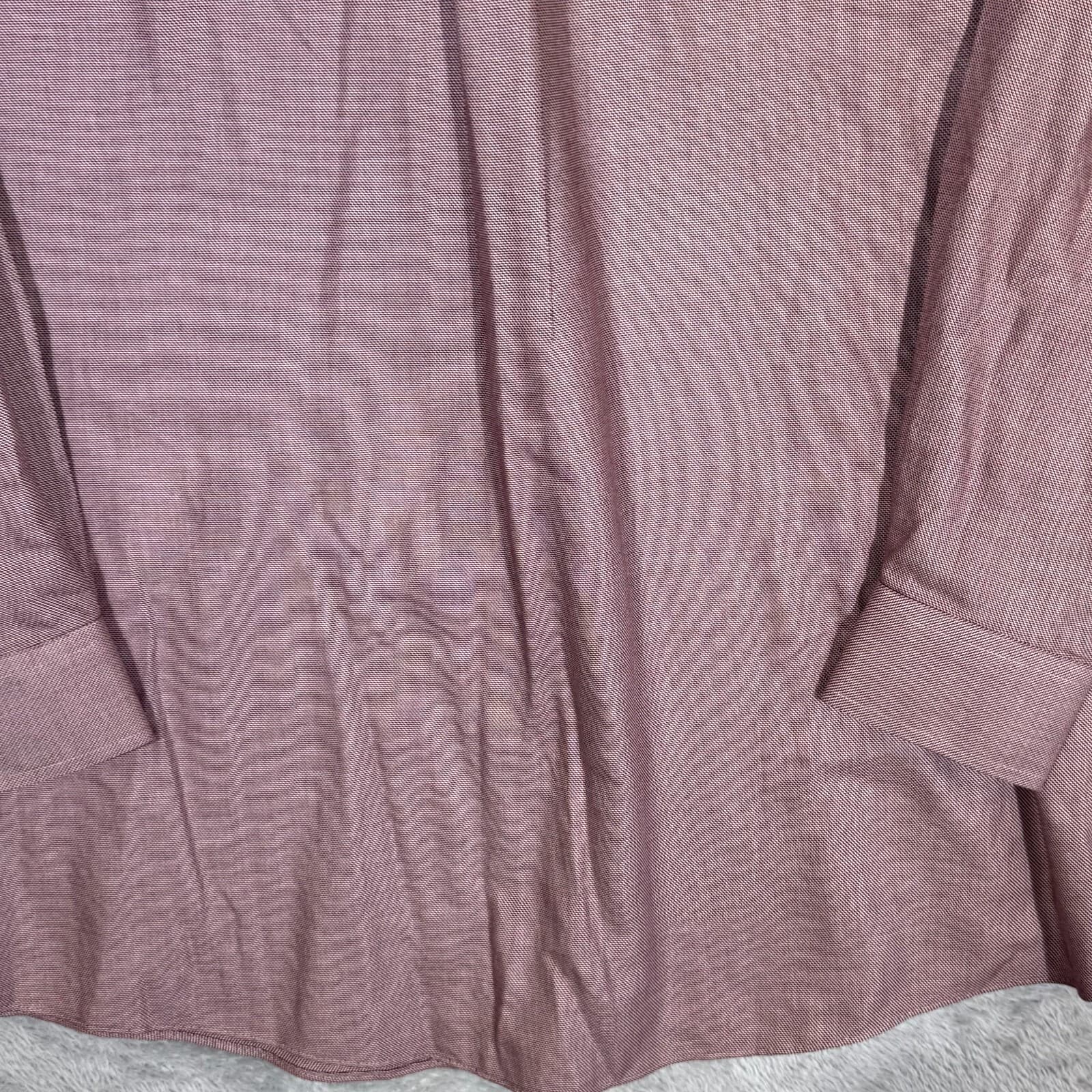 Gold Label Shirt Mens 16 33 Red Fitted Dress Shirt 100 Percent Cotton Career - Thumbnail 14