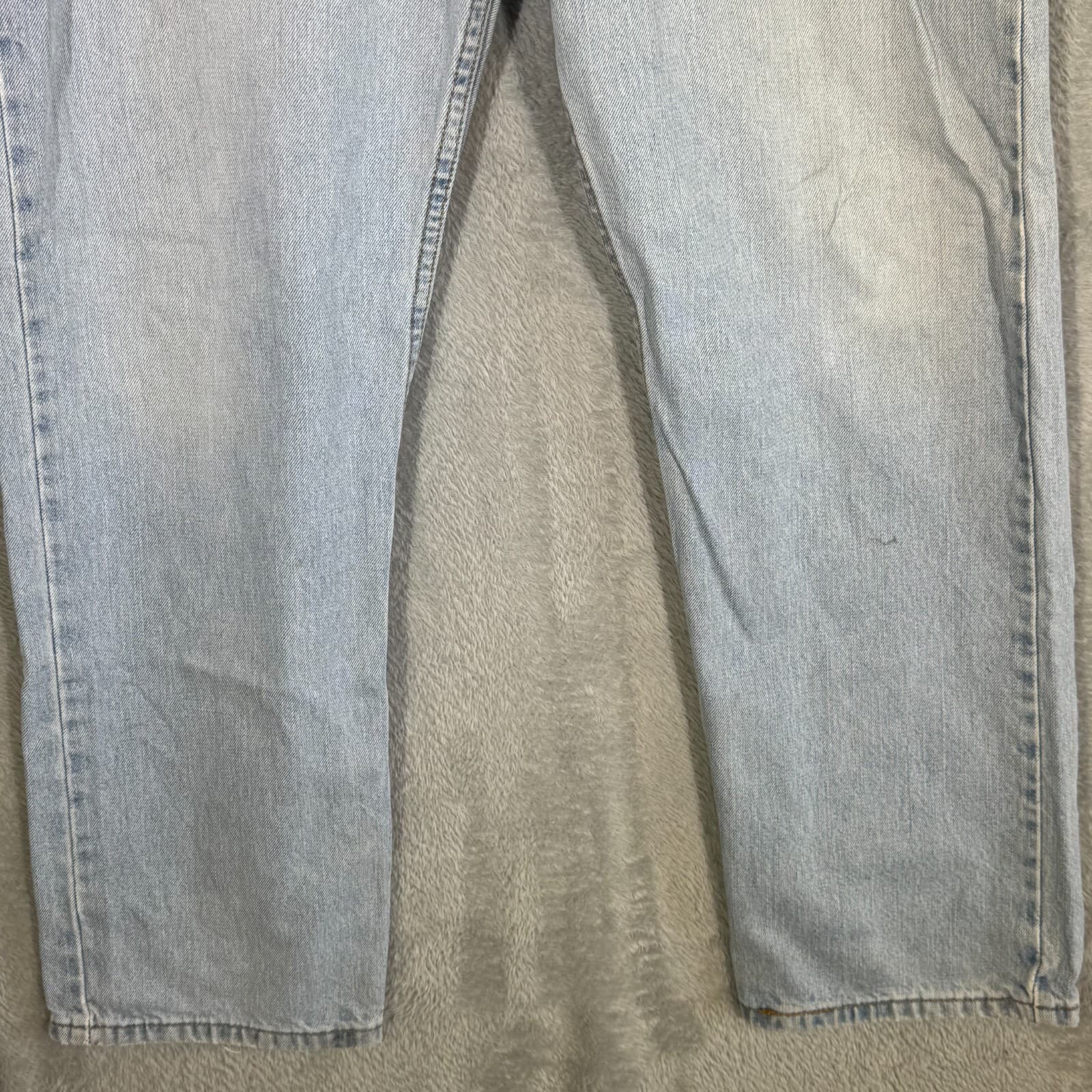 Levis 505 Jeans Mens 36x30 Light Wash Regular Fit Straight Leg Denim Classic - Thumbnail 5