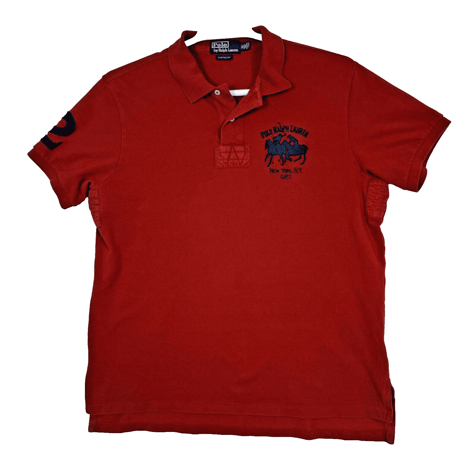 Polo Ralph Lauren Men’s XL Red Big Pony Logo Polo Shirt Short Sleeve 100% Cotton - Image 1