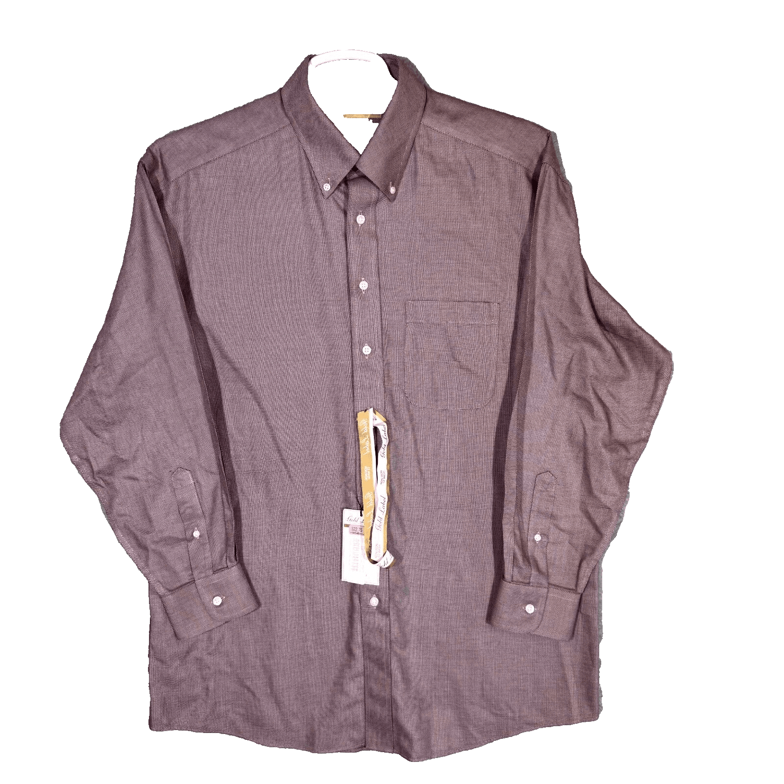 Gold Label Shirt Mens 16 33 Red Fitted Dress Shirt 100 Percent Cotton Career - Image 1