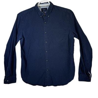 Cactus Man Shirt Mens Large Slim Fit Button Down Long Sleeve Polka Dot Dress - Image 1