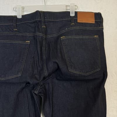 J.Crew 484 Slim Jeans Mens 44x34 Dark Wash Blue Straight Stretch Denim Big Tall - Thumbnail 9