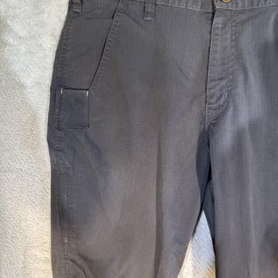 Carhartt Carpenter Pants Mens 36x29 Gray Ripstop Relaxed Fit Workwear Utility - Thumbnail 3