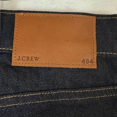 J.Crew 484 Slim Jeans Mens 44x34 Dark Wash Blue Straight Stretch Denim Big Tall - Thumbnail 10