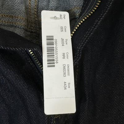 J.Crew 484 Slim Jeans Mens 44x34 Dark Wash Blue Straight Stretch Denim Big Tall - Thumbnail 12