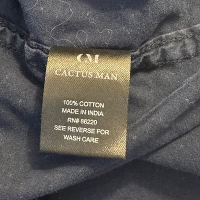 Cactus Man Shirt Mens Large Slim Fit Button Down Long Sleeve Polka Dot Dress - Thumbnail 12