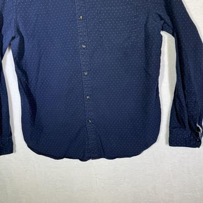 Cactus Man Shirt Mens Large Slim Fit Button Down Long Sleeve Polka Dot Dress - Thumbnail 3