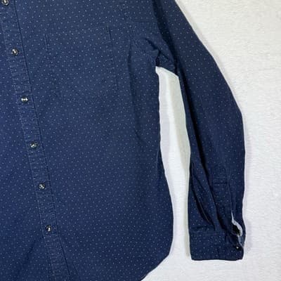 Cactus Man Shirt Mens Large Slim Fit Button Down Long Sleeve Polka Dot Dress - Thumbnail 6