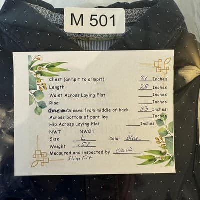 Cactus Man Shirt Mens Large Slim Fit Button Down Long Sleeve Polka Dot Dress - Thumbnail 14