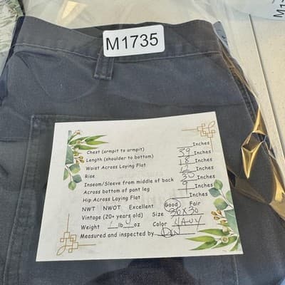 Carhartt Pants Mens 36x30 Navy Dungaree Fit Carpenter Canvas Workwear 383-20 - Thumbnail 7