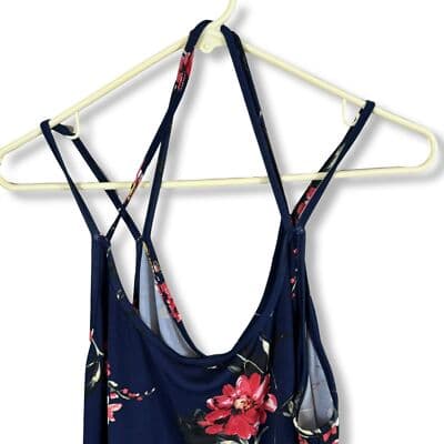 Papermoon Tank Top Women's 2XL Navy Floral Spaghetti Strap Sleeveless Light W 61 - Thumbnail 5