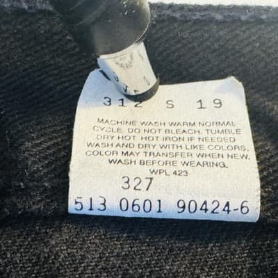 Vintage Levis 545 Jeans Mens 30x30 Black Dark Wash Tapered Denim Relaxed - Thumbnail 6