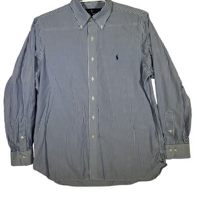 Ralph Lauren Shirt Mens 16.5 34/35 Striped Button Down Easy Care Dress Shirt - Image 1