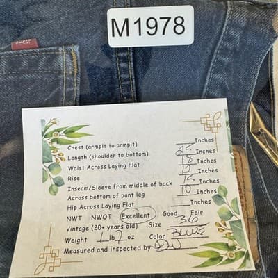 Levis 505 Shorts Mens 36 Blue Denim Jean Bermuda Cutoff Raw Hem Frayed - Thumbnail 7