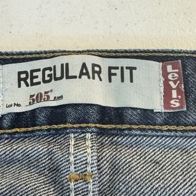 Levis 505 Shorts Mens 36 Blue Denim Jean Bermuda Cutoff Raw Hem Frayed - Thumbnail 6