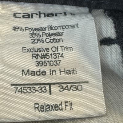 Carhartt Carpenter Pants Mens 36x29 Gray Ripstop Relaxed Fit Workwear Utility - Thumbnail 8